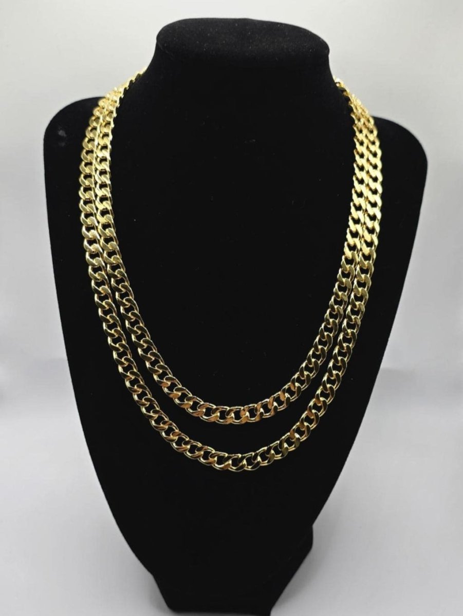 7mm Diamond - Cut Cuban Link Necklace - LND Jewellery