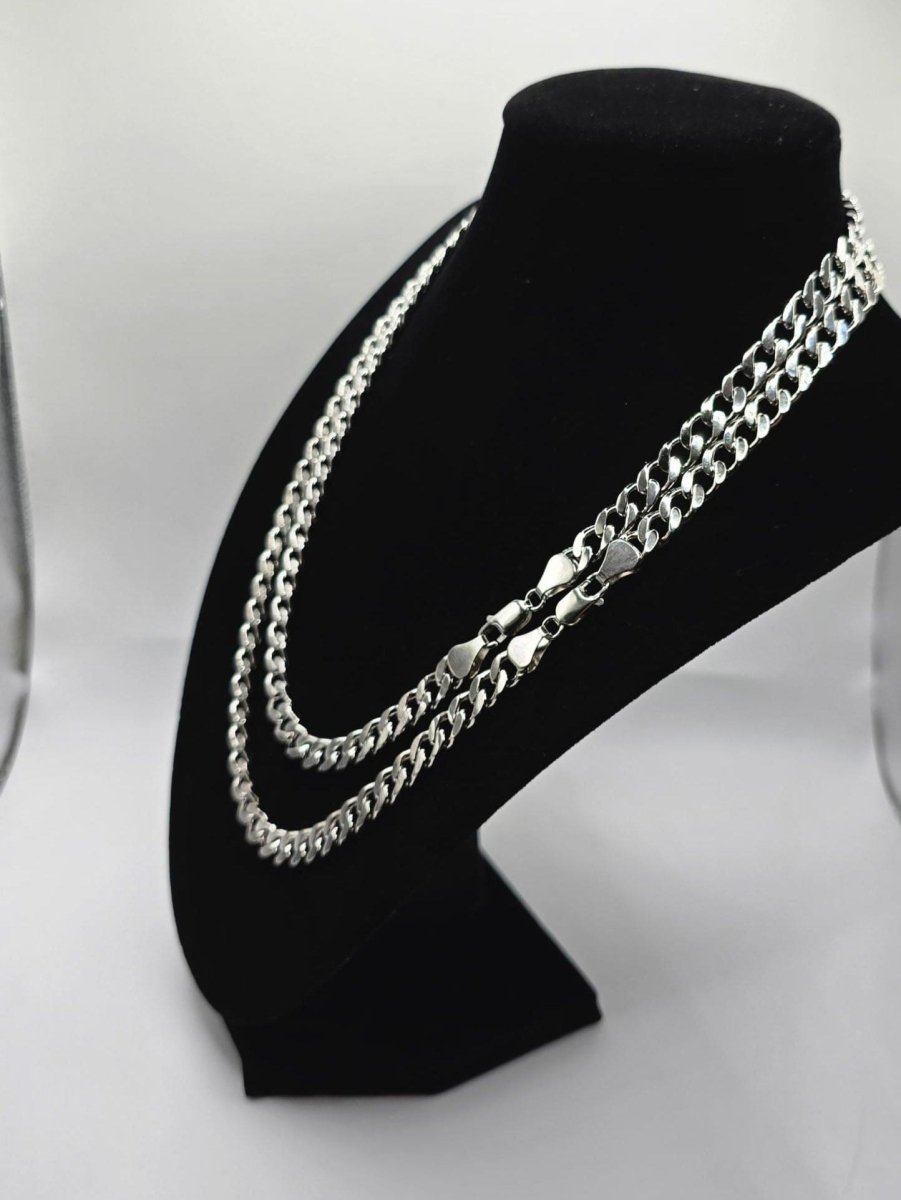 7mm Diamond - Cut Cuban Link Necklace - LND Jewellery