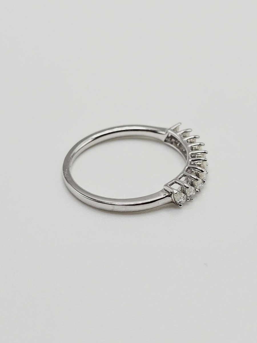 1CT Marquise Cut Moissanite Half Eternity Ring - LND Jewellery