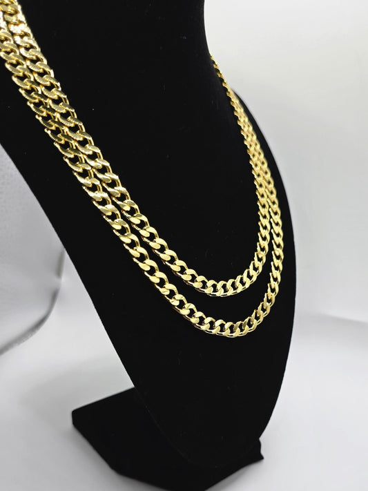 7mm Diamond-Cut Cuban Link Necklace