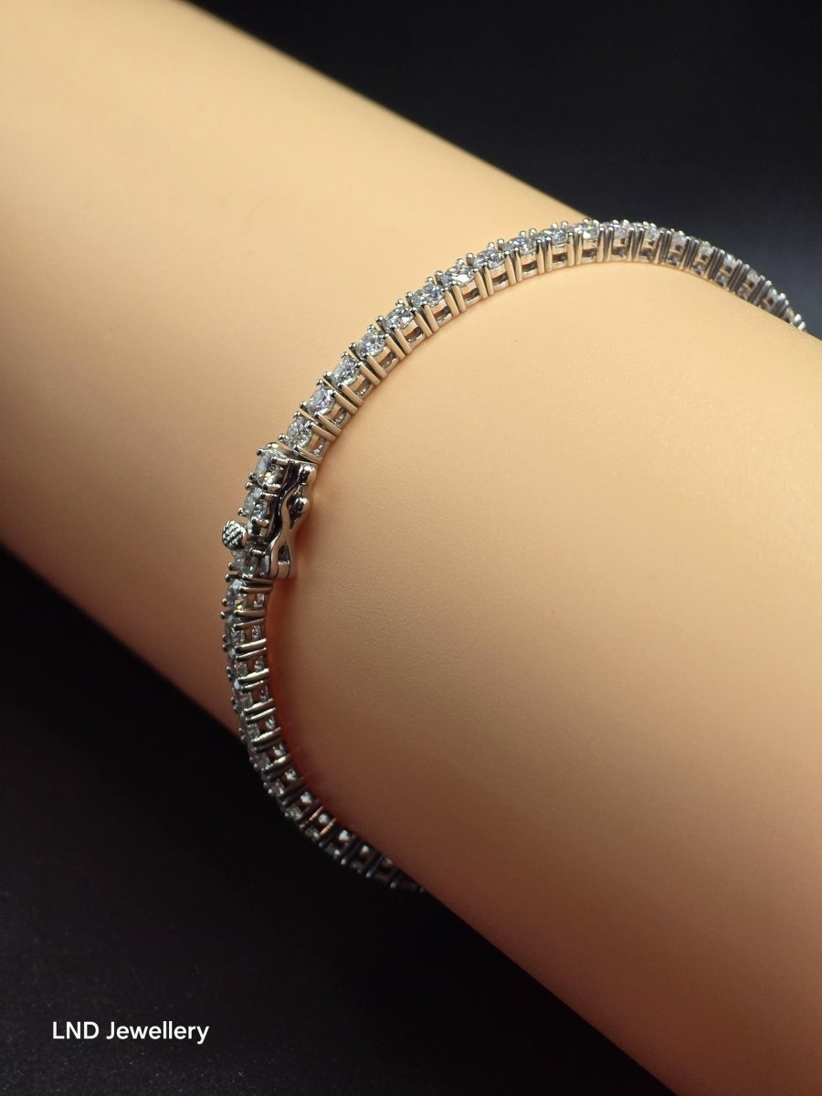 ✨ 3mm Classic Tennis Bracelet | Premium VVS1 D Colour - LND Jewellery