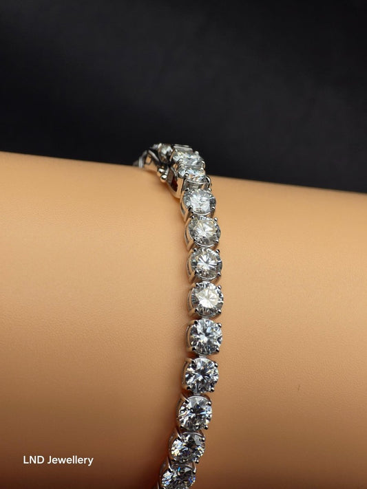 ✨ 5mm Rounded Tennis Bracelet | VVS1 Moissanite - LND Jewellery