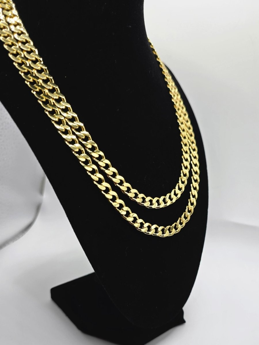 7mm Diamond - Cut Cuban Link Necklace - LND Jewellery