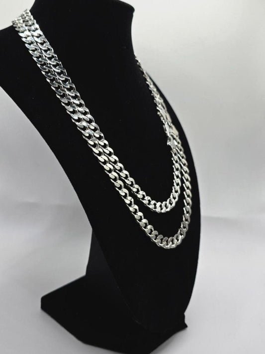 7mm Diamond - Cut Cuban Link Necklace - LND Jewellery