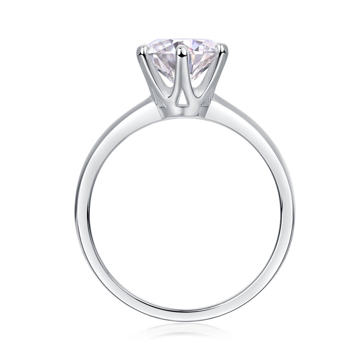 Classic Solitaire Moissanite Ring - Available in 18K Gold & White Gold Plating - LND Jewellery
