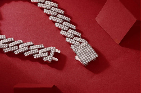 Geometric Iced Out Cuban Bracelet | VVS1 D Colour - LND Jewellery