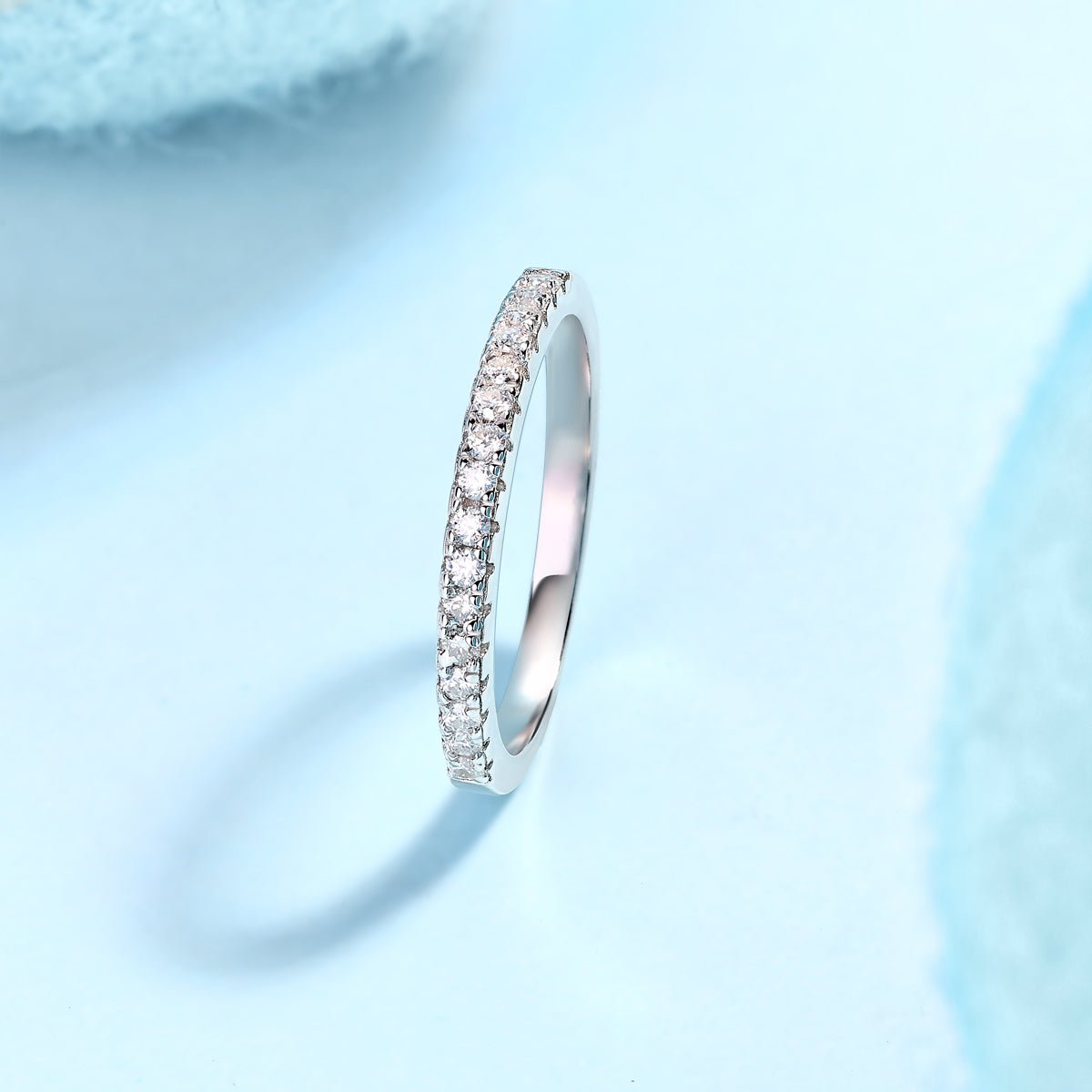 ✨ Half Eternity Moissanite Ring | Sterling Silver - LND Jewellery