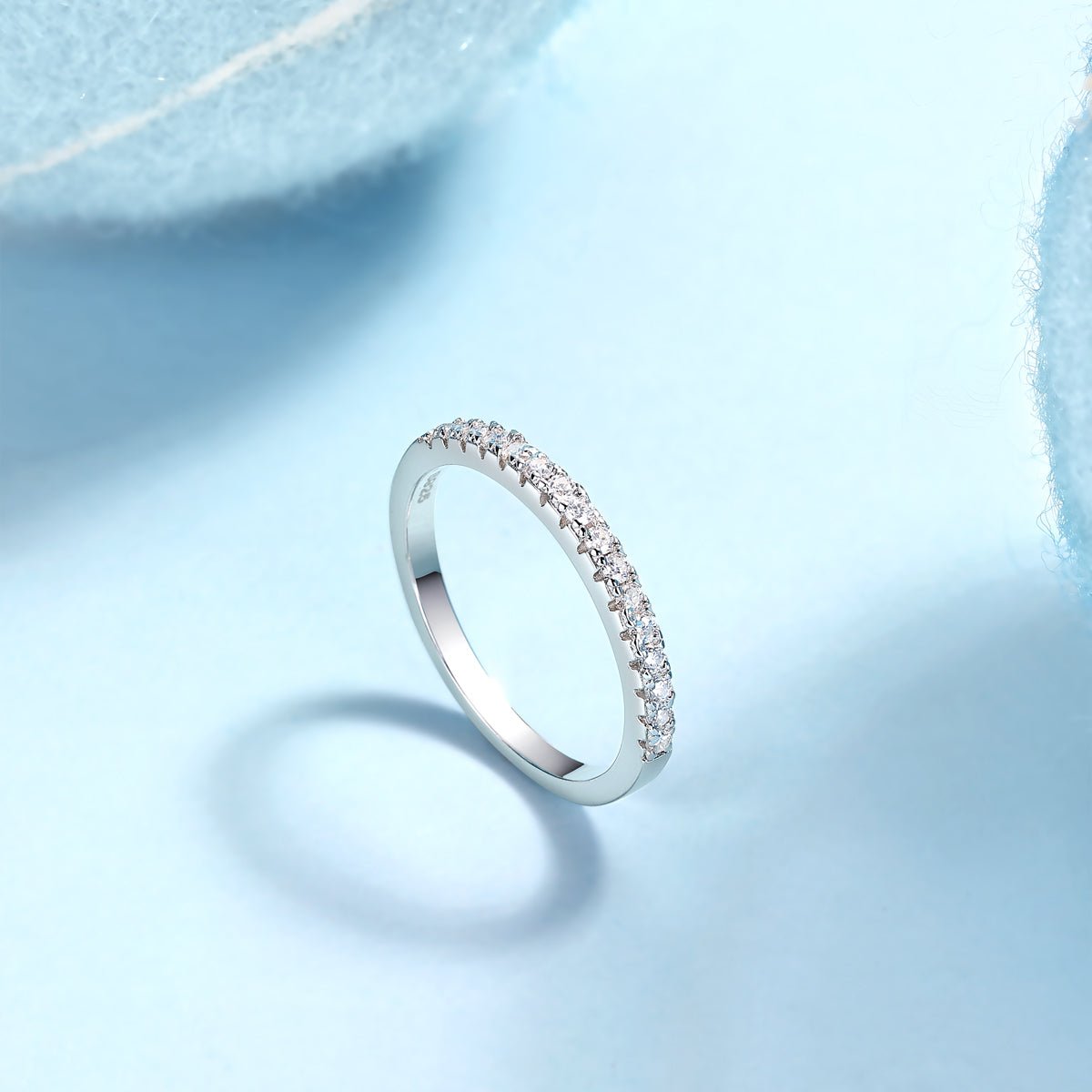 ✨ Half Eternity Moissanite Ring | Sterling Silver - LND Jewellery