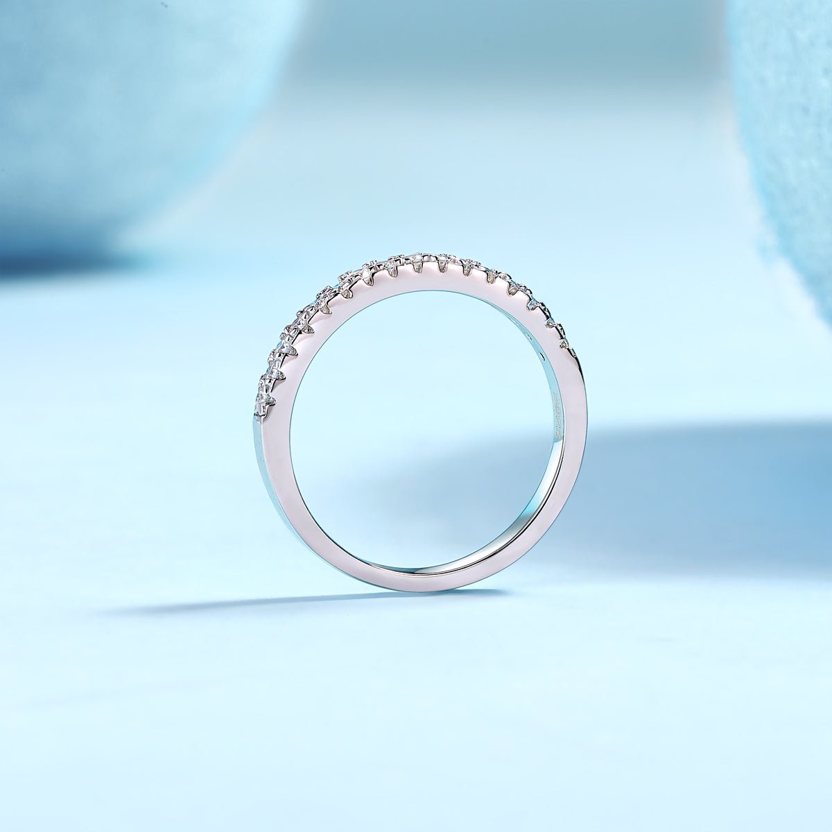 ✨ Half Eternity Moissanite Ring | Sterling Silver - LND Jewellery