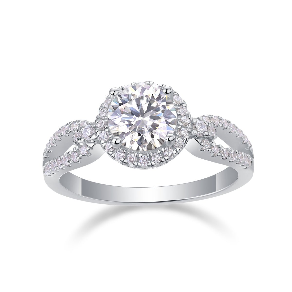 ✨ Infinity Halo Moissanite Ring | Sterling Silver - LND Jewellery