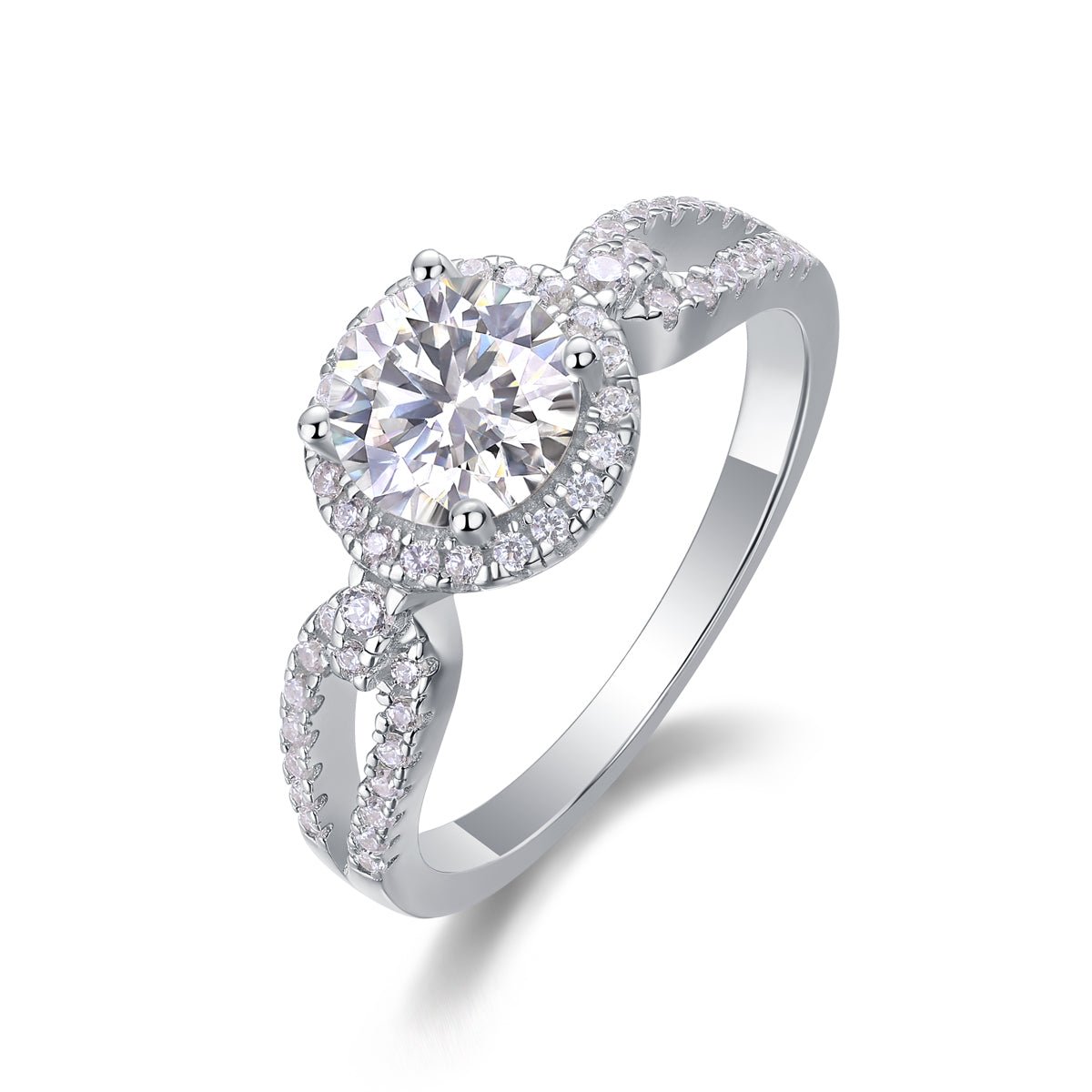 ✨ Infinity Halo Moissanite Ring | Sterling Silver - LND Jewellery