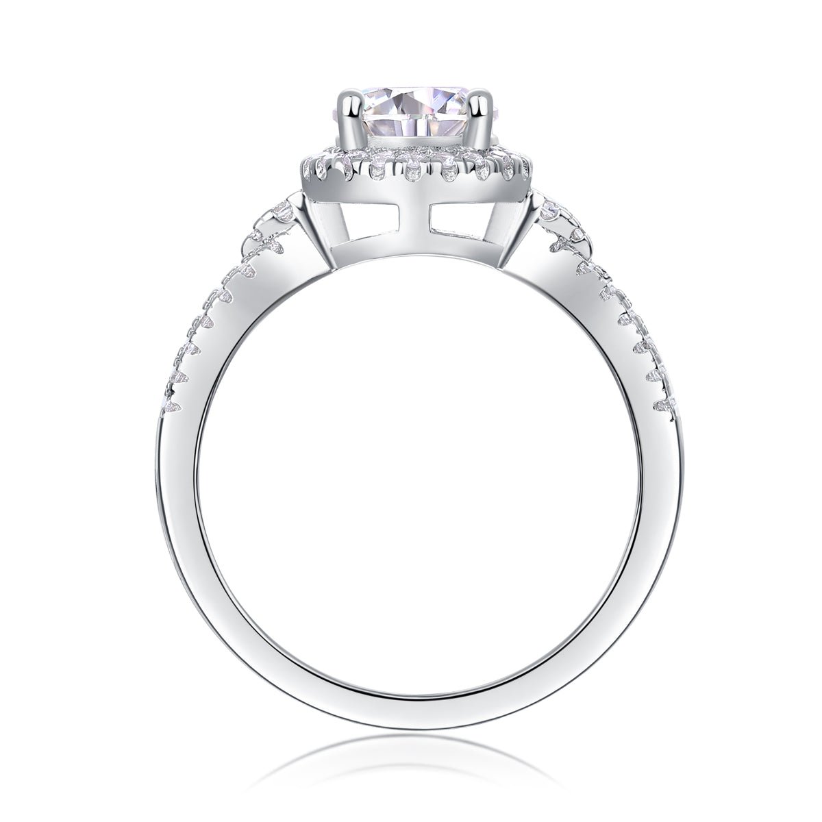 ✨ Infinity Halo Moissanite Ring | Sterling Silver - LND Jewellery