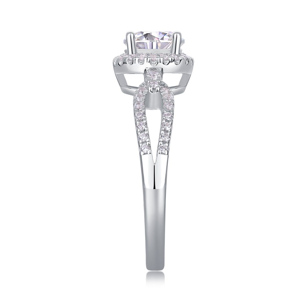 ✨ Infinity Halo Moissanite Ring | Sterling Silver - LND Jewellery