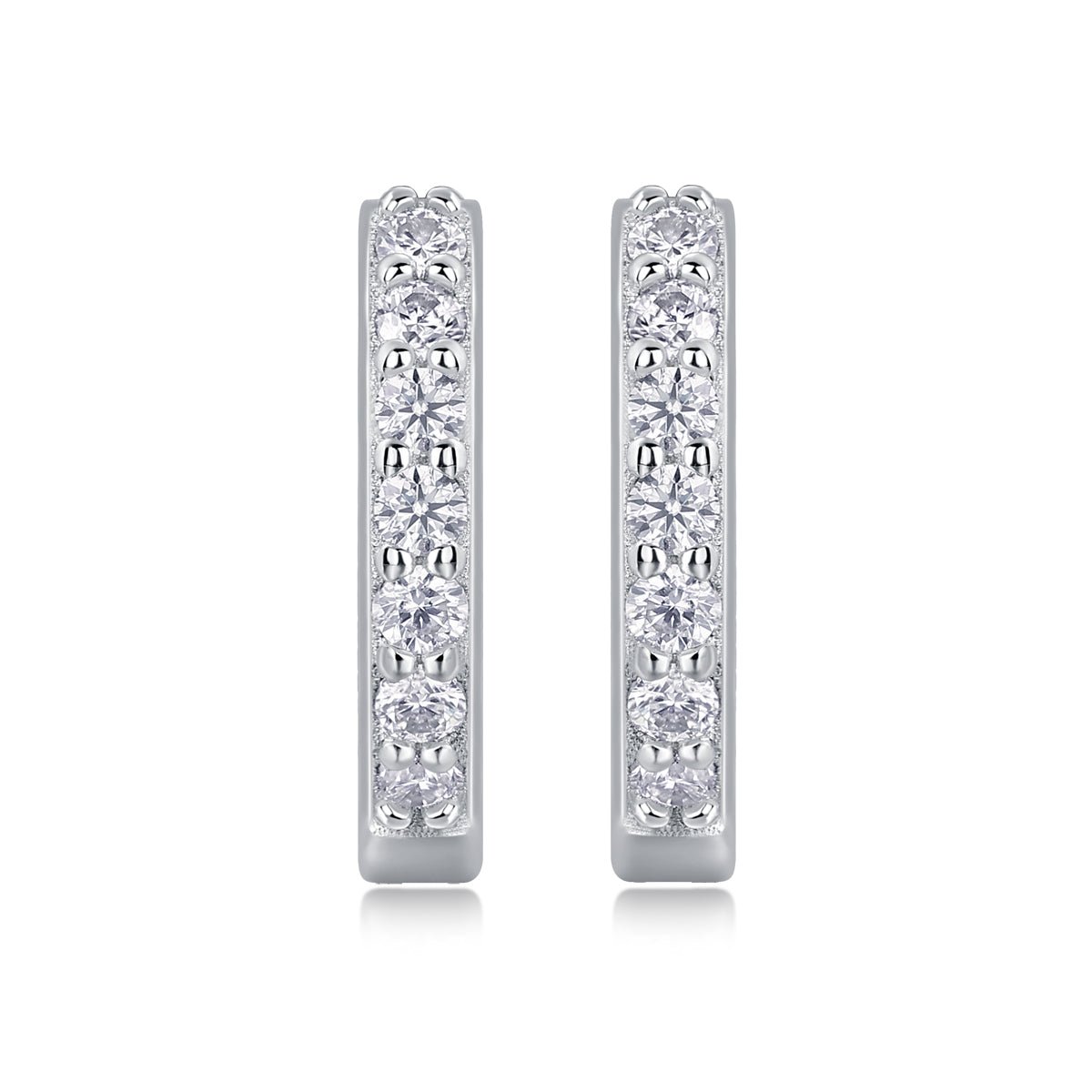 ✨ Petite Moissanite Huggie Earrings | Sterling Silver - LND Jewellery